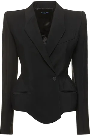 MUGLER Veste En Laine Et Viscose Fluide Épaisse