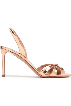 Aquazzura Sandales En Cuir Métallisé Tati 85 Mm