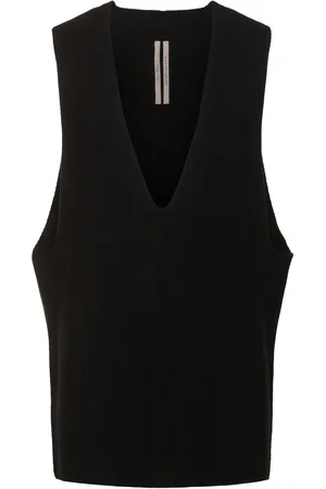 Rick Owens Gilet En Cachemire Et Laine V-tank