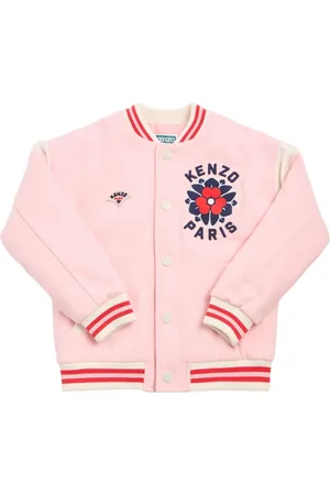 Kenzo Veste Bomber En Laine Mélangée Brodée