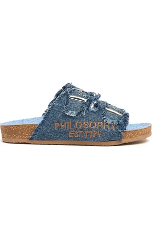Philosophy Sandales En Denim De Coton Mélangé