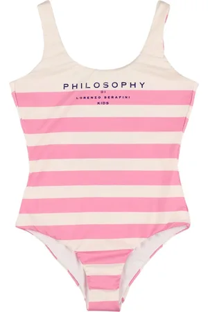 Philosophy Maillot Une Pièce En Polyester Mélangé À Rayures