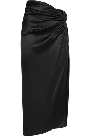 Nué Notes Jupe Midi En Satin De Soie