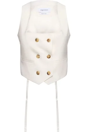 Alexander McQueen Gilet En Gabardine De Laine