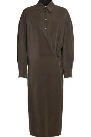 LEMAIRE Robe En Soie Sèche À Col Droit
