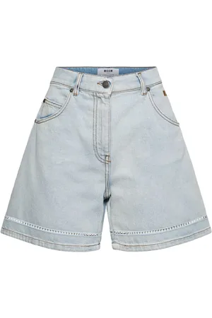 Msgm Short Taille Haute En Coton