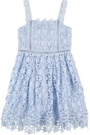 Self-Portrait Robe Midi En Dentelle Macramé Avec Nœuds