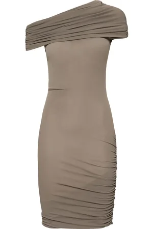 Rick Owens Robe Courte En Jersey Drapé Lola