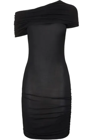 Rick Owens Robe Courte En Jersey Drapé Lola