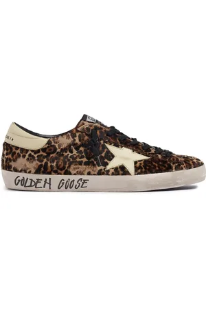 Golden Goose Sneakers En Cuir À Motif Léopard Super Star