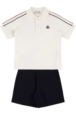 Moncler T-shirt En Piqué De Coton & Short En Molleton