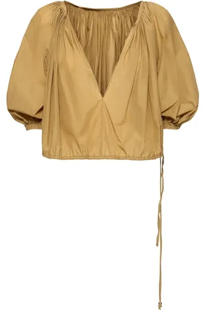 Serafini Chemise En Popeline De Coton À Manches Bouffantes