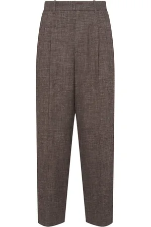 The Row Pantalon En Soie Et Lin Silas