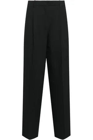 The Row Pantalon Ample En Laine Mélangée Lilas