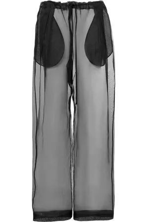 Khaite Pantalon En Organza De Soie Stretch Trenton