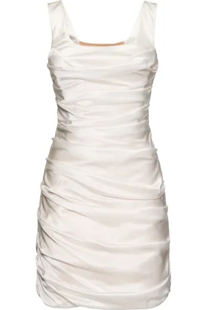 GIUSEPPE DI MORABITO Robe Courte En Satin De Soie Drapée