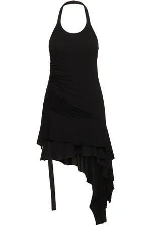 Helmut Lang Robe Courte En Lyocell Mélangé À Encolure Licou