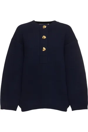 Carven Pull-over Boutonné En Cachemire