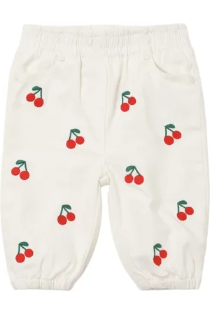 Stella McCartney Pantalon En Gabardine De Coton Brodé