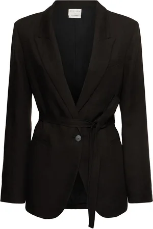 FORTE FORTE Veste En Toile De Lin Avec Ceinture