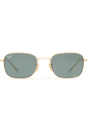 Ray-Ban Lunettes De Soleil Carrées En Métal Revamp