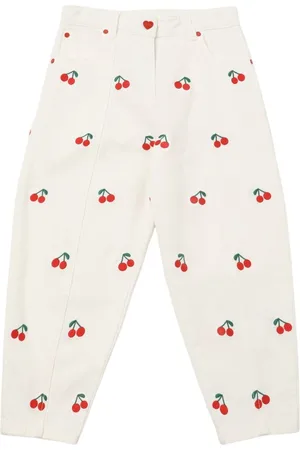 Stella McCartney Pantalon En Gabardine De Coton Brodé