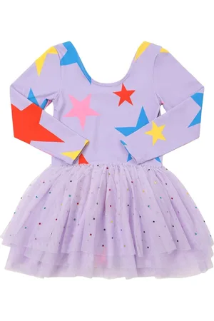 Stella McCartney Robe En Tulle Stretch Et Jersey Embelli