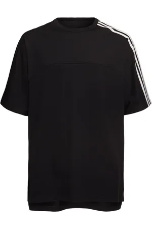Y-3 T-shirt Manches Courtes En Coton À 3 Bandes