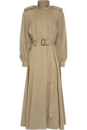 Chloé Trench-coat Long En Gabardine De Coton