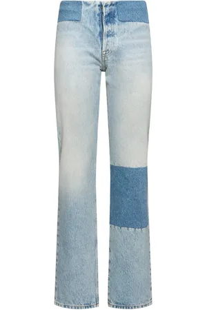 Maison Margiela Jean Droit En Patchwork Taille Mi-haute