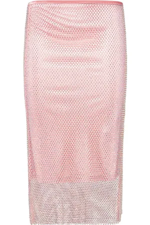 Sportmax Jupe Midi En Mesh Embelli Zinnia