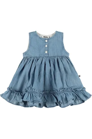 Molo Robe Sans Manches En Denim De Coton