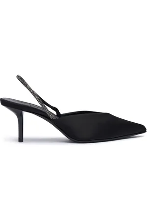 Max Mara Escarpins À Bride En Satin Et Cristaux 65 Mm