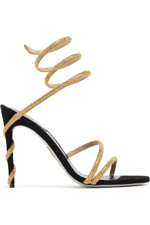 RENE CAOVILLA Sandales À Talons En Satin Et Cristaux 105 Mm