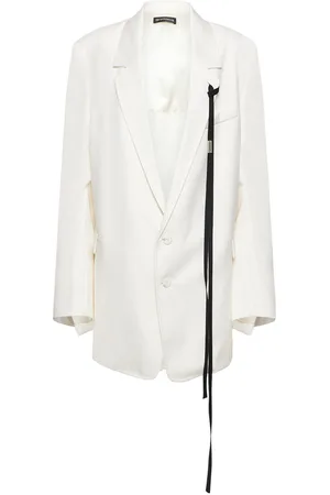 ANN DEMEULEMEESTER Veste Asymétrique En Satin De Laine Agnes