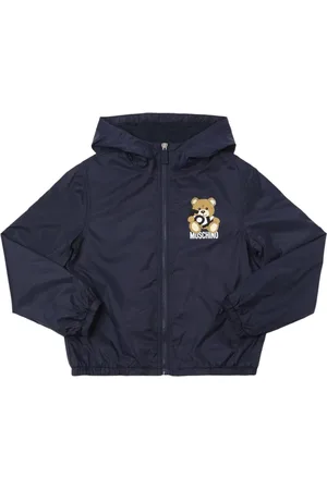 Moschino Veste Zippée En Nylon Imprimé À Capuche