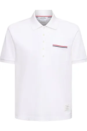 Thom Browne Polo En Piqué De Coton Mercérisé