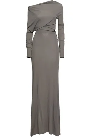 AYA MUSE Robe Longue Asymétrique En Jersey De Viscose