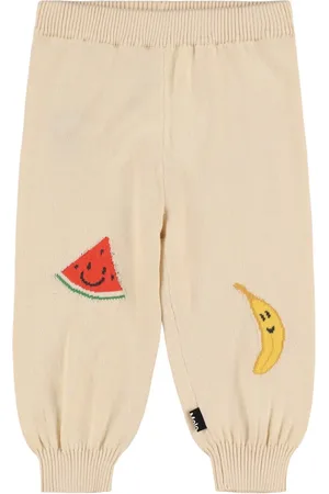 Molo Pantalon En Maille Jacquard De Coton Biologique