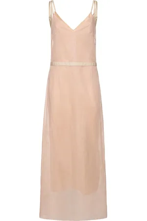 Carven Robe Midi En Organza De Coton