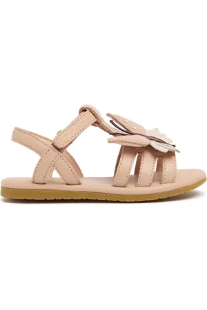 Donsje Sandales En Cuir Avec Patch Papillon
