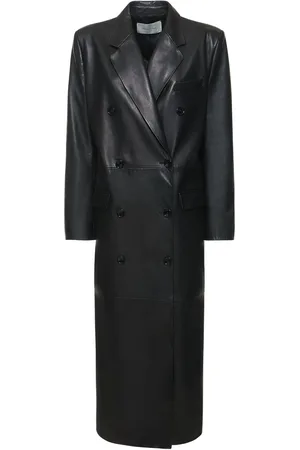 MAGDA BUTRYM Manteau En Cuir À Double Boutonnage