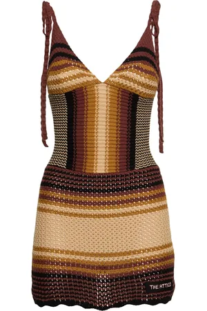 The Attico Robe Courte En Crochet Imprimé