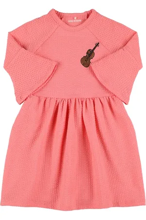 Mini Rodini Robe En Jersey De Coton Mélangé Brodé