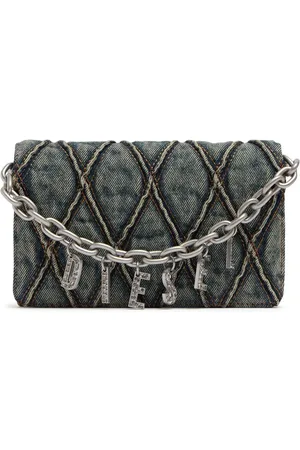 Diesel Portefeuille En Denim À Chaîne Charm-d