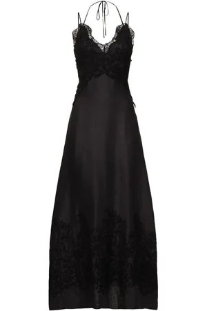 ERMANNO SCERVINO Robe Longue En Lin Détails En Dentelle