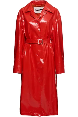 Jil Sander Trench-coat En Lin Enduit
