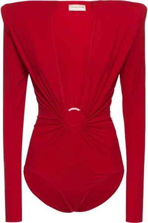 ALEXANDRE VAUTHIER Body En Jersey Col En V Avec Anneau