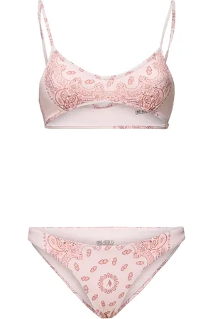 The Attico Bikini En Lycra Imprimé Bandana