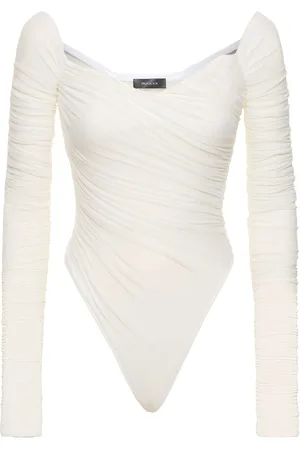 MUGLER Body Drapé À Manches Longues